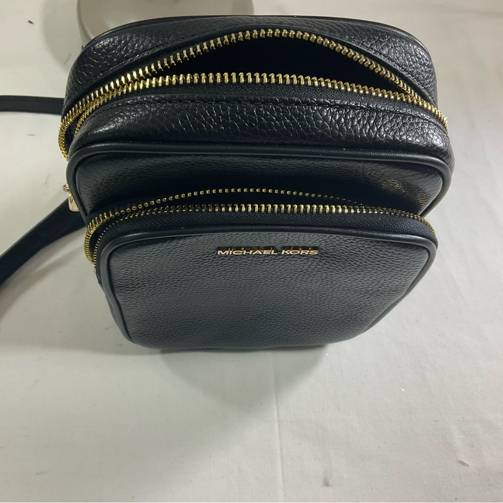Michael Kors Black Leather Double-Zip Bag